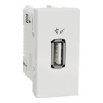 Schneider NU342818 | New Unica - USB charger 1 A - 1 module - type A - white