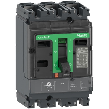 2-7.jpg Schneider C10N3TM032 | Circuit breaker ComPacT NSX100N, 50kA at 415VAC, TMD trip unit 63A, 3 poles 3d - Image 1