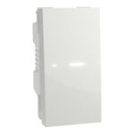 Schneider NU310618 | Push-button, New Unica, + NO push-button, 10A, 1 module, screwless terminals, untreated, IP4X, white