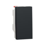 Schneider NU310354 | Switch, New Unica, 1-pole 2-way, 10AX, 1 module, screwless terminals, painted, IP4X, anthracite