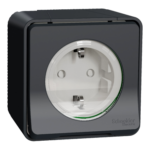 Schneider MUR36034 | Mureva Styl - socket-outlet - 16A - 2P + E - shutters - grey