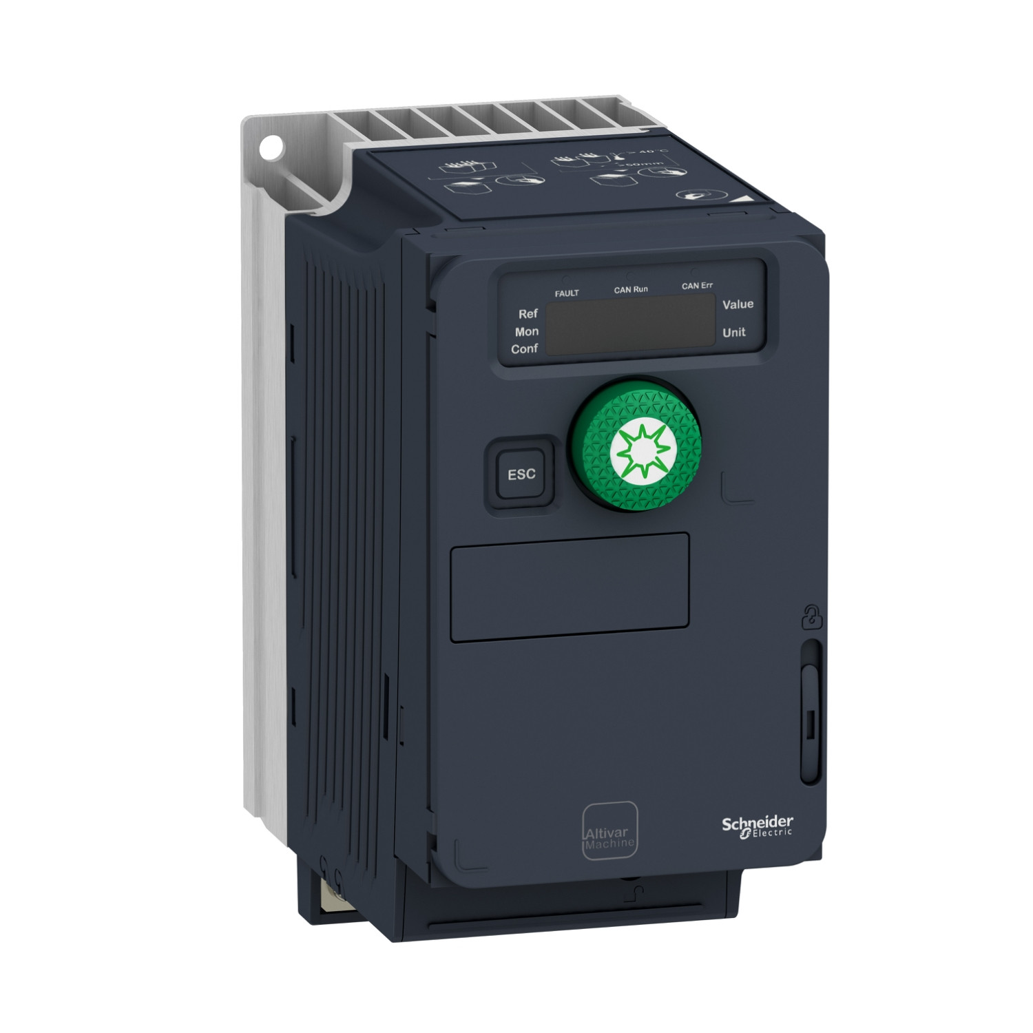 ATV_SOLAR_IoP_S1_Default_1500-1.jpg Schneider ATV320U04M2C412 | Variable speed drive, Altivar Solar, 0.37kW, 200 to 240V, 1 phase, compact - Image 1