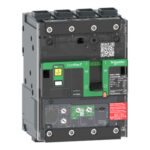 Schneider C12B44V160L | circuit breaker ComPacT NSXm B (25 kA at 415 VAC), 4P 4d, 160 A rating Micrologic 4.1 trip unit, EverLink connectors