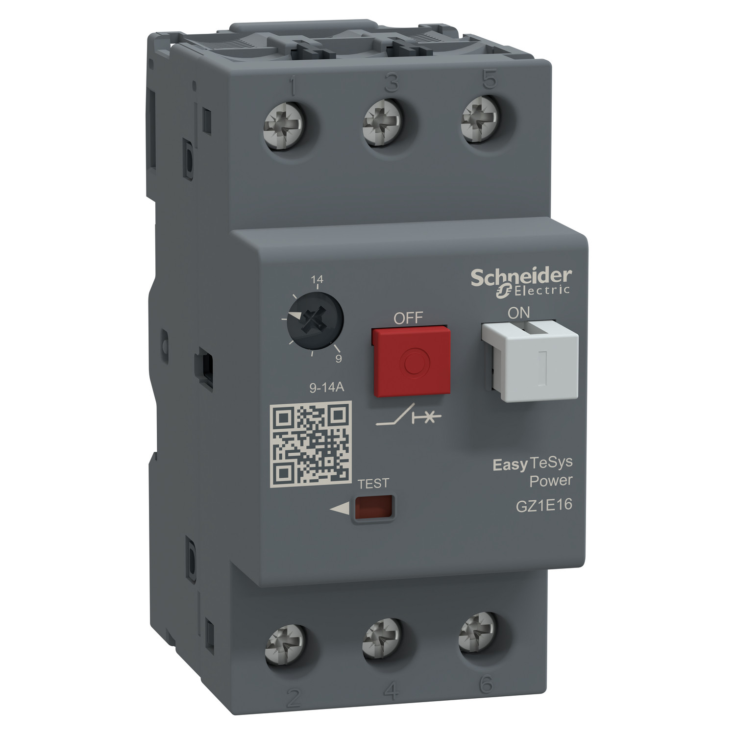 GZ1E16_Image_1500-2.jpg Schneider GZ1E16 | Motor circuit breaker,Easy TeSys Power,GZ1E,AC-3,3P,9..14A,thermal magnetic trip - Image 1