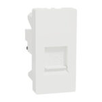 Schneider M3TB1_RJ4M | Telephone Outlet, Miluz E, 6 Pin, 4 Wire, mechanism with shutter, white