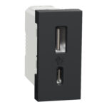 Schneider NU301654 | USB charger, New Unica, 1 module, type A+C, 12W, anthracite - Image 4