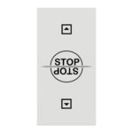Schneider NU310818SC New Unica | Roller blind pushbutton switch, New Unica, 10 AX, 250 V, AC, 1 module, white