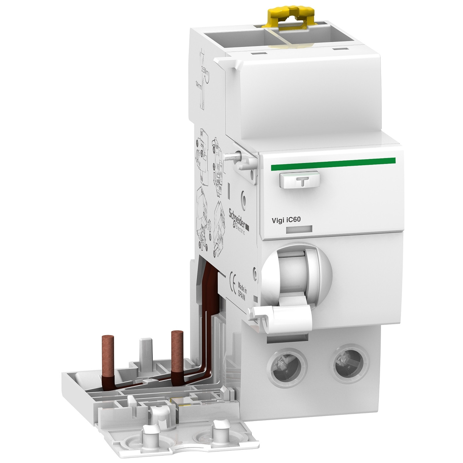 PB104466_1500.jpg Schneider A9V41263 | Vigi iC60 - earth leakage add-on block - 2P - 63A - 30mA - AC type - Image 1