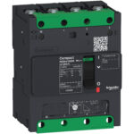 Schneider LV426369 | circuit breaker ComPact NSXm F (36 kA at 415 VAC), 4P 3d, 100 A rating TMD trip unit, compression lugs and busbar connectors
