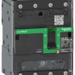 Schneider C11N6TM025B | Circuit breaker ComPacT NSXm N (50kA at 415VAC), 4 Poles 3d, 25A rating TMD trip unit, compression lugs and busbar connectors