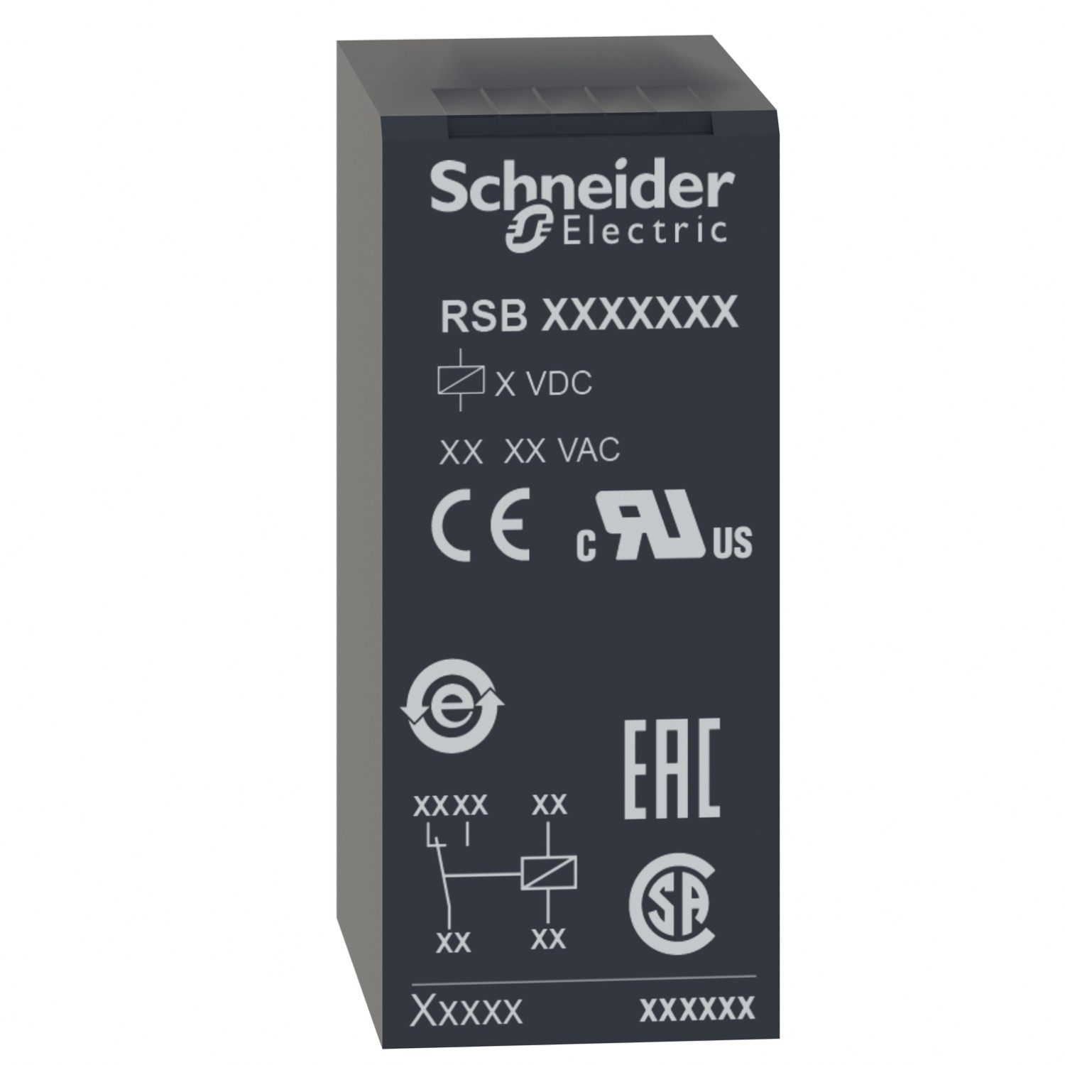 RSB1A120B7.jpg Schneider RSB1A120B7 Relay | Interface plug-in relay, 12 A, 1 CO, 24 V AC - Image 1