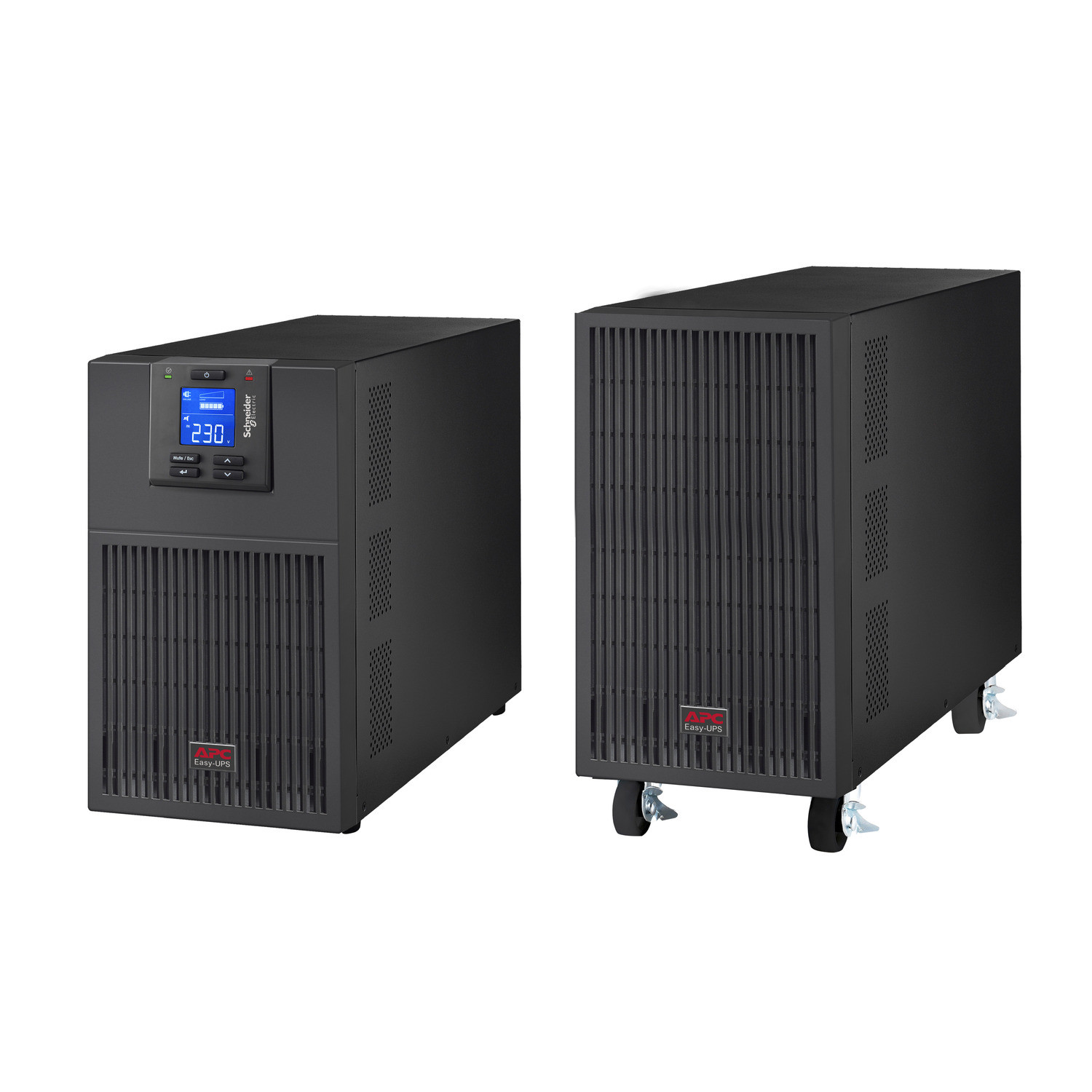 SRV6KIL_SRV10KIL-R-side_1500-1.jpg Schneider SRV10KIL UPS | APC Easy UPS On-Line, 10kVA/10kW, Tower, 230V, Hard wire 3-wire(1P+N+E) outlet, Intelligent Card Slot, LCD, Extended Runtime - Image 1