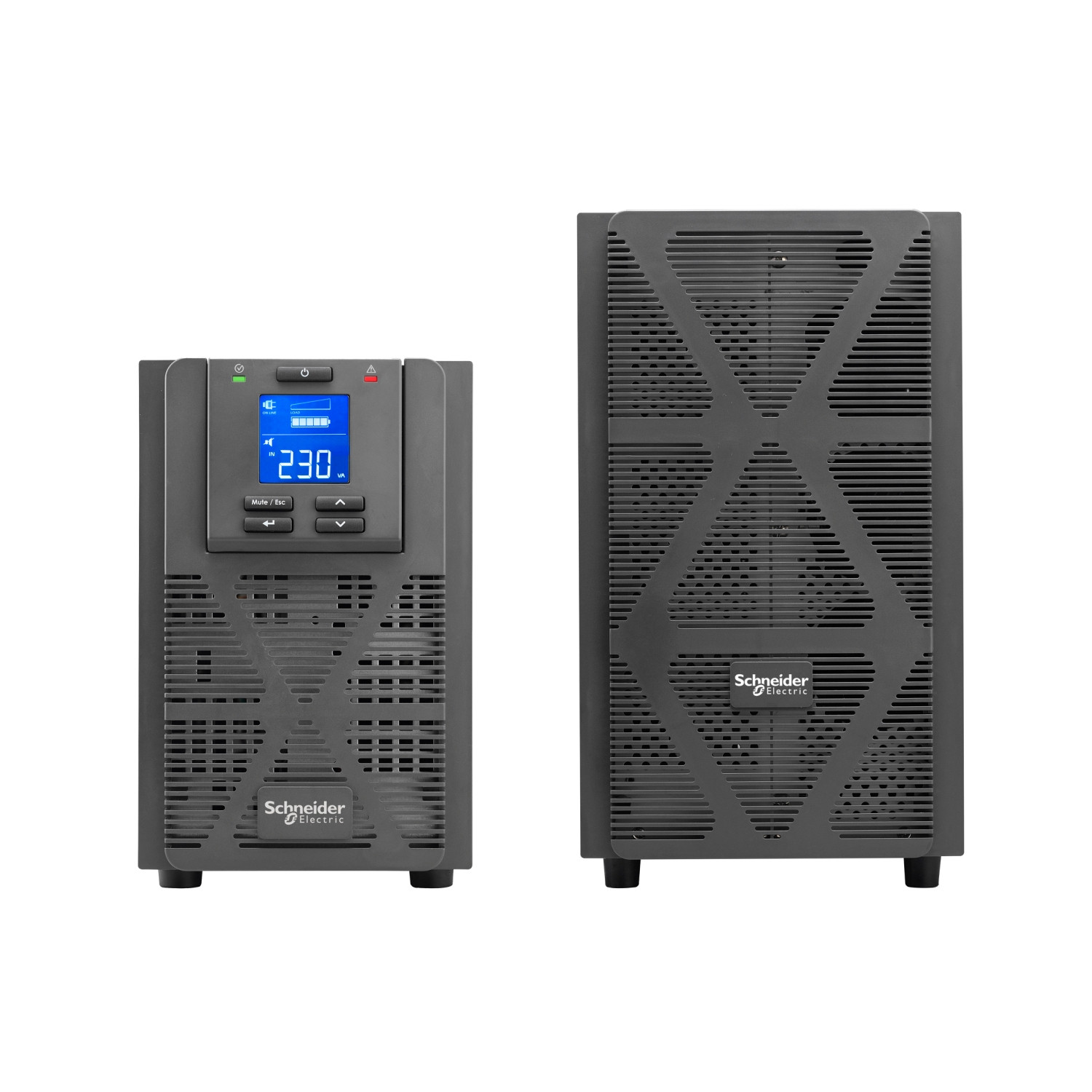 SRVS3KIL.jpg Schneider SRVS3KIL UPS | 230V, 3kVA, 6x IEC C13 + 1x IEC C19 outlets, Easy UPS 1 Ph On-Line, Extended Runtime, Intelligent Card Slot, LCD, Tower - Pure Sine wave - Image 1