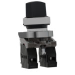 Schneider XB4BD25 Harmony | Selector switch, metal, black, Ø22, 2 positions, stay put, 1 NO+1 NC - Image 4