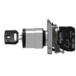 Schneider XB4BG21 | Key switch selector, metal, black, Ø22, key n°455, 2 positions, stay put, 1 NO - Image 6
