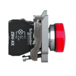 Schneider XB4BVB4 Harmony | Pilot light, metal, red, Ø22, plain lens with integral LED, 24 V AC/DC - Image 2