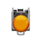 Schneider XB4BVB5 Harmony | Pilot light, metal, orange, Ø22, plain lens with integral LED, 24 V AC/DC