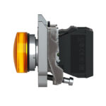Schneider XB4BVM5 | Pilot light, metal, orange, Ø22, plain lens with integral LED, 230...240 VAC - Image 2