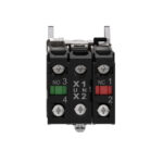 Schneider XB4BW31M5 Harmony | Illuminated push button, metal, flush, white, Ø22, spring return, 230...240 V AC, 1 NO + 1 NC - Image 3