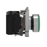 Schneider XB4BW33G5 Harmony | Green flush complete illum pushbutton Ø22 spring return 1NO+1NC 110...120V - Image 3