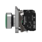 Schneider XB4BW33G5 Harmony | Green flush complete illum pushbutton Ø22 spring return 1NO+1NC 110...120V - Image 5
