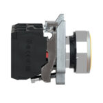 Schneider XB4BW35G5 Harmony | Orange flush complete illum pushbutton Ø22 spring return 1NO+1NC 110...120V - Image 3