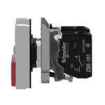 Schneider XB4BW73731M5 Harmony | Illuminated double-headed push button, metal, Ø22, 1 green flush I + 1 pilot light + 1 red projecting O, 240 V AC, 1 NO + 1 NC - Image 5