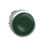 Schneider ZB4BW333 | Illuminated push button head, metal, flush, green, Ø22, spring return, plain lens integral LED - Image 5
