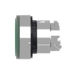 Schneider ZB4BW333 | Illuminated push button head, metal, flush, green, Ø22, spring return, plain lens integral LED - Image 7