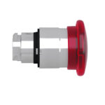 Schneider ZB4BW643 Harmony | Illuminated mushroom push button head Ø40, metal, red, Ø22, latching push-pull, integral LED - Image 2