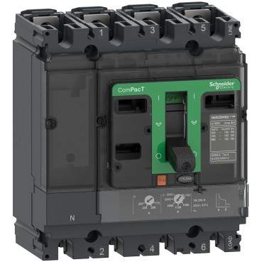jk.jpg Schneider C16B6TM125 Compact | Circuit breaker ComPacT NSX160B, 25kA at 415VAC, TMD trip unit 125A, 4 poles 3d - Image 1