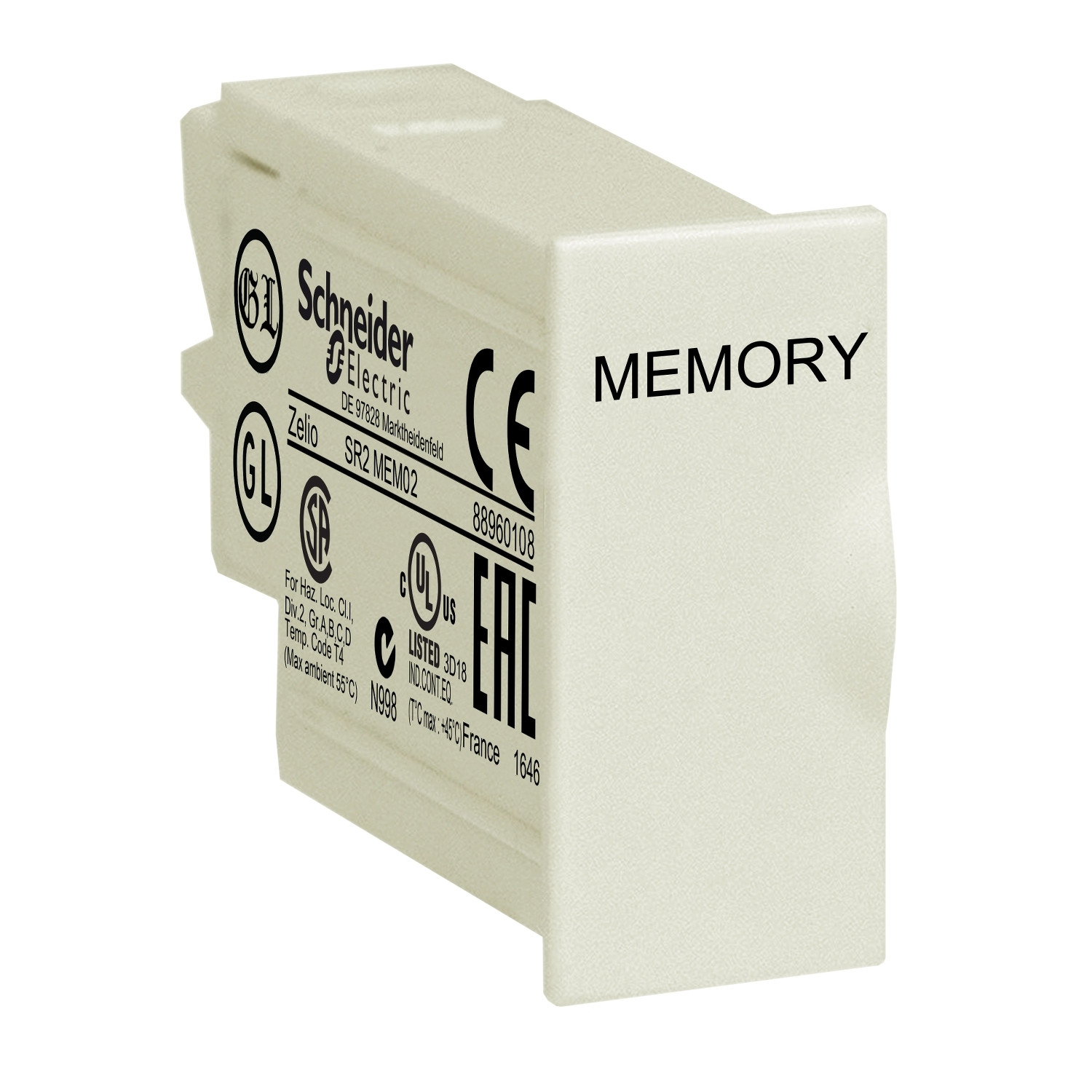 sr2mem02-schneider-electric-1.jpg Schneider SR2MEM02 | memory cartridge, Phaseo, Zelio Logic SR2 SR3, for smart relay firmware, for v3.0, EEPROM - Image 1